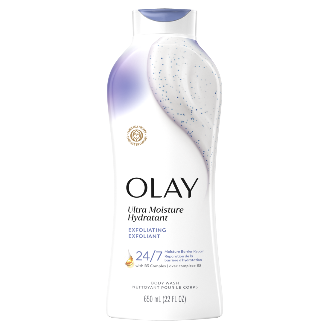 Olay Ultra Moisture Exfoliating Body Wash Vitamin B3 and Hyaluronic Blend - 22oz/4pk