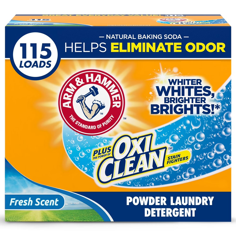Arm & Hammer Powder Laundry Fresh Scent Plus OxiClean 115 Loads - 8.87lb/3pk