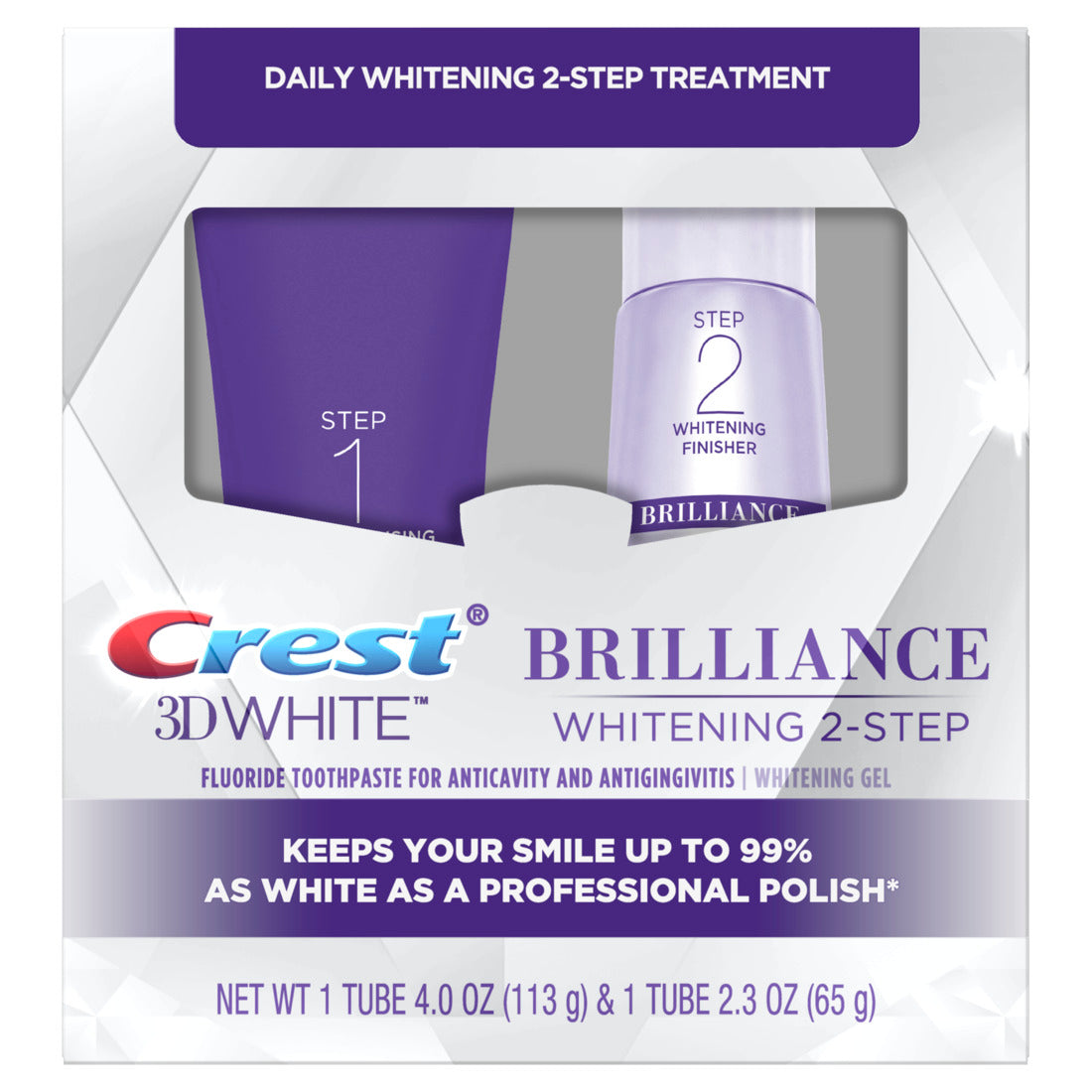 Crest 3D White Billance + Whitening Two-Step Toothpaste - 4.0oz/2.3oz/4pk
