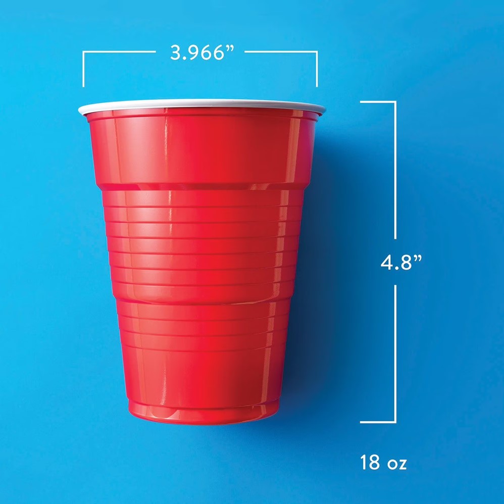 Member's Mark Heavy Duty Party Red Cups 18oz - 188ct/1pk
