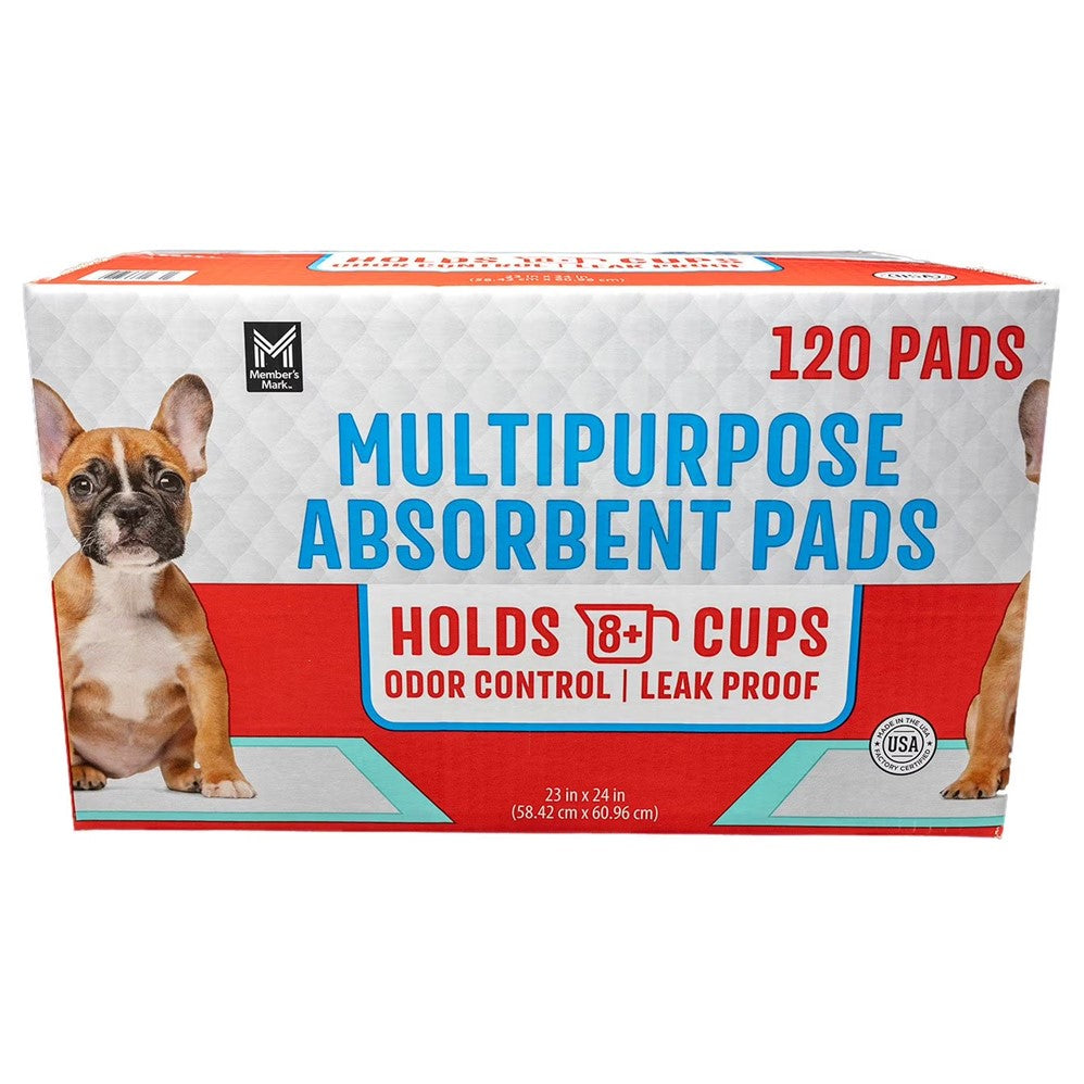 Member's Mark Multipurpose Absorbent Training Pads 23" x 24" - 120ct/1pk