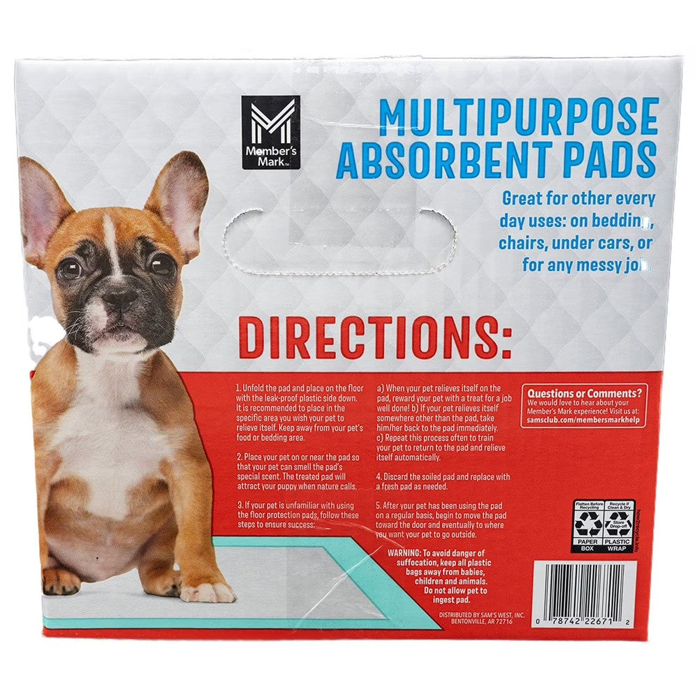 Member's Mark Multipurpose Absorbent Training Pads 23" x 24" - 120ct/1pk