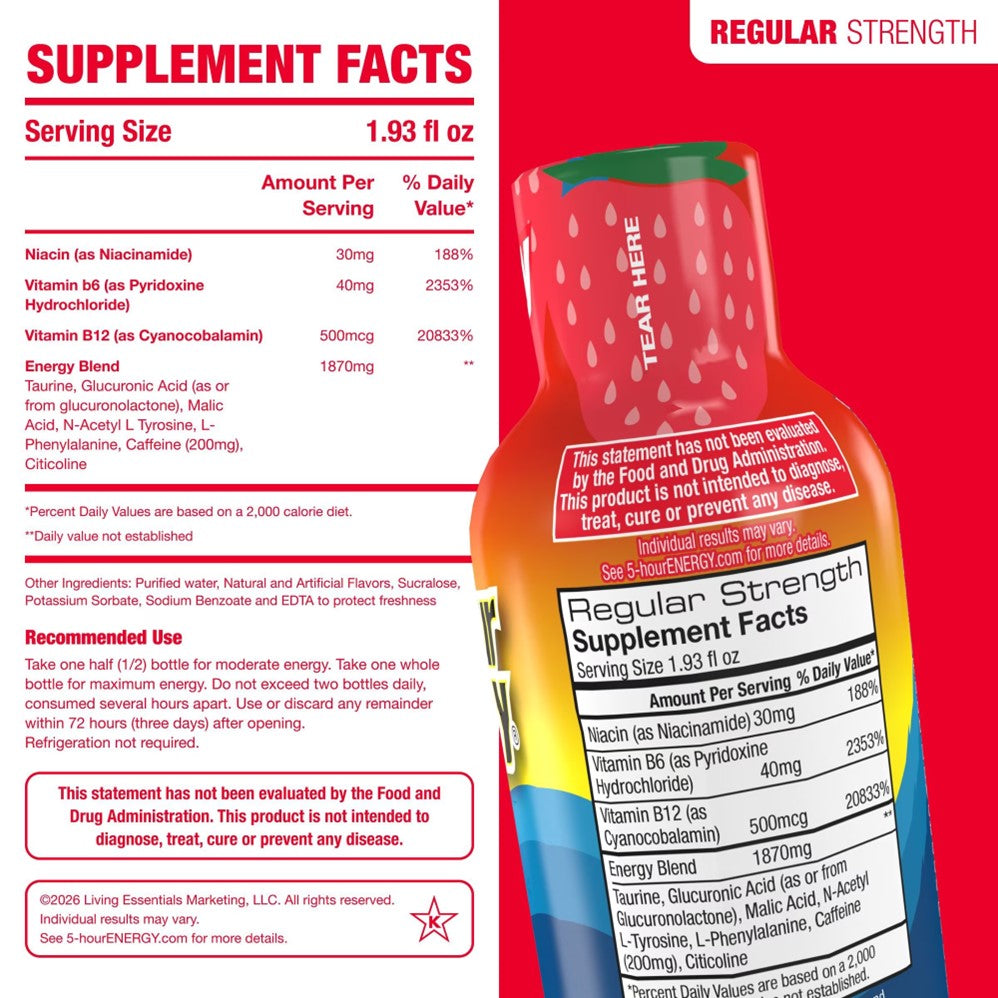 5-Hour EnergyShots BERRY - 1.93oz/24pk