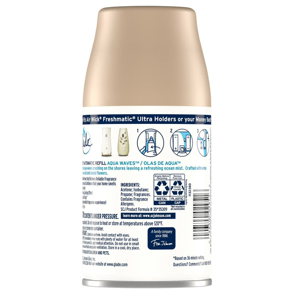 Glade Automatic Spray Refill Aqua Waves - 6.2oz/4pk