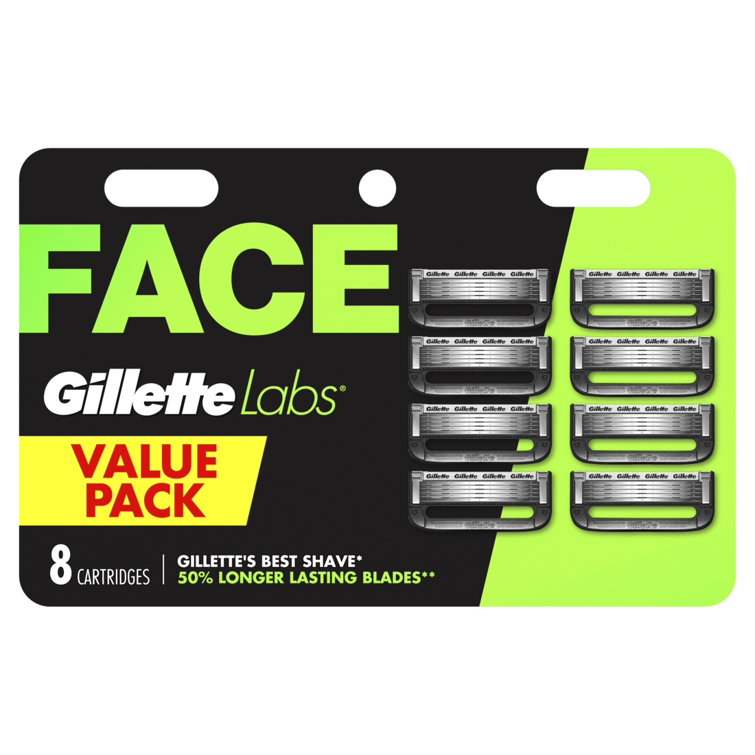 GilletteLabs Razor Blade Refills Cartridges Razor Refills for Men Compatible with GilletteLabs Exfoliating Bar Razor and Heated Razor - 8ct/24pk