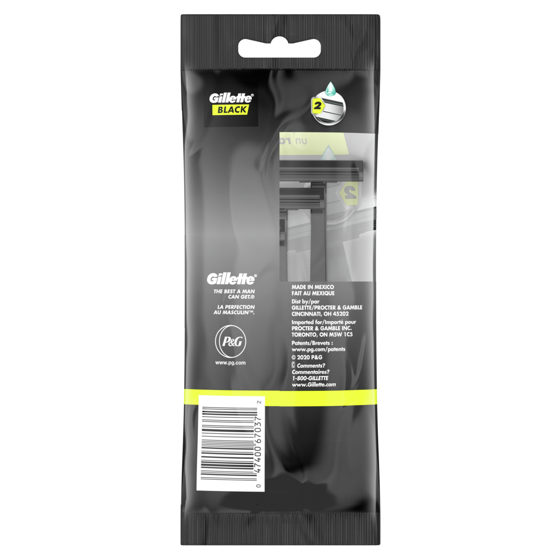 Gillette BLACK Fixed Men's Disposable Razors - 3ct/16pk