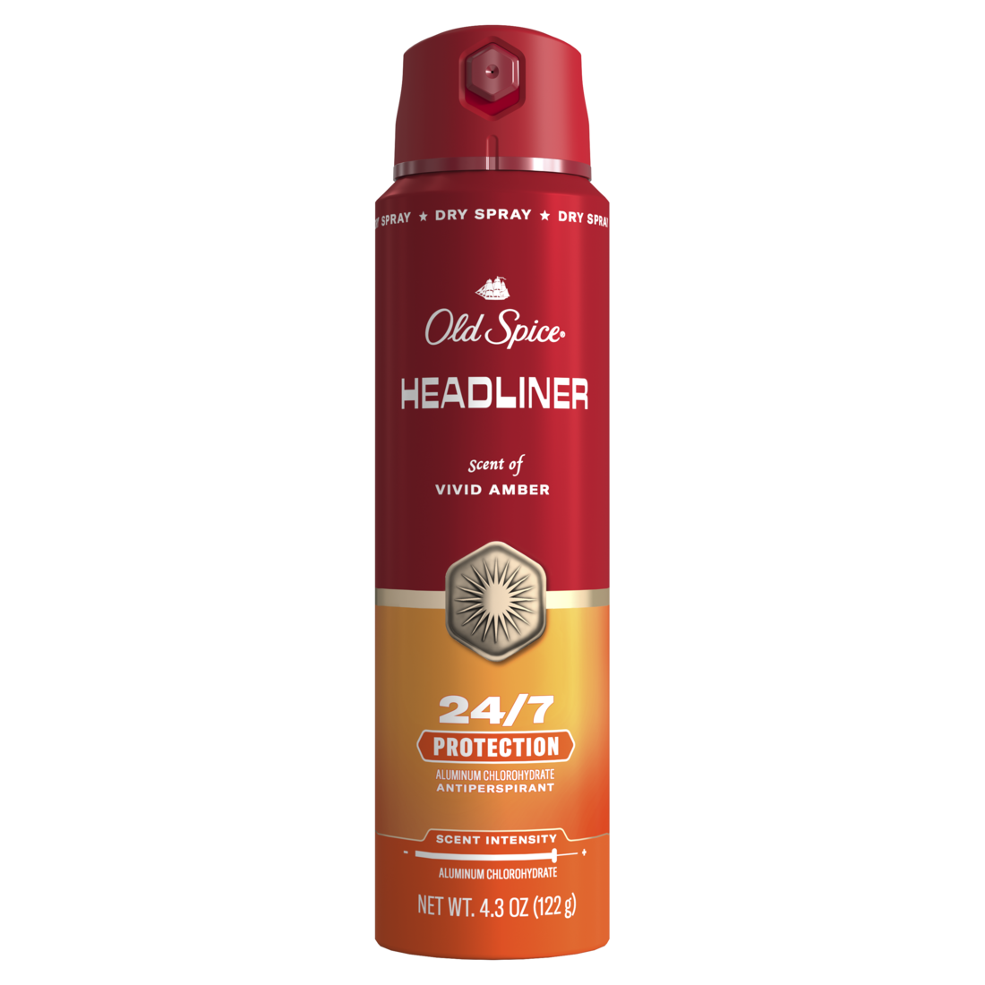 Old Spice Red Collection Antiperspirant Spray for Men Headliner Scent 48-Hour Odor Protection Lightweight Formula All-Day Freshness - 4.3oz/12pk