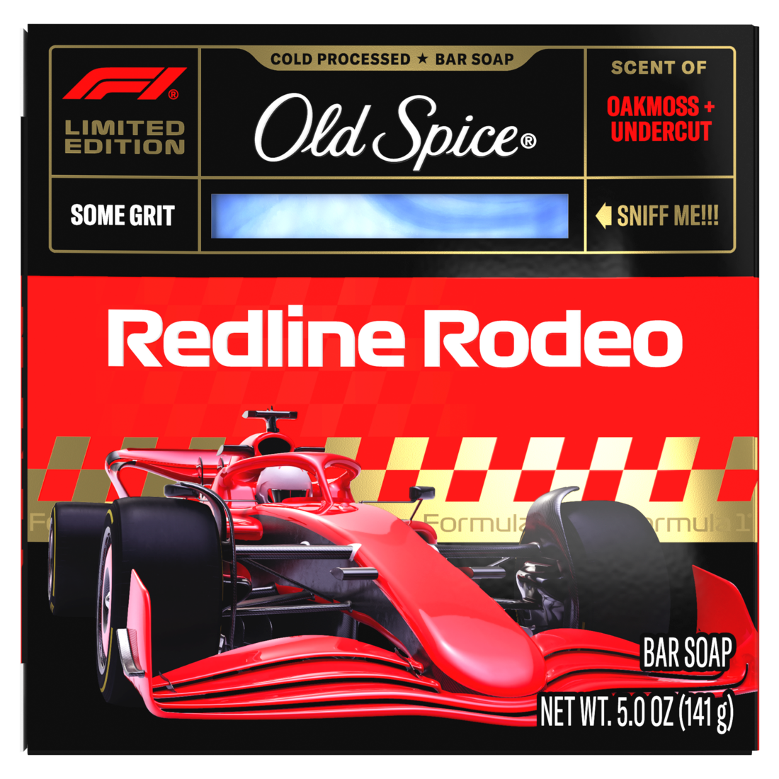 Old Spice Men's Cold Processed Bar Soap F1 Collection Redline Rodeo Scent of Oakmoss & Undercut - 5oz/12pk