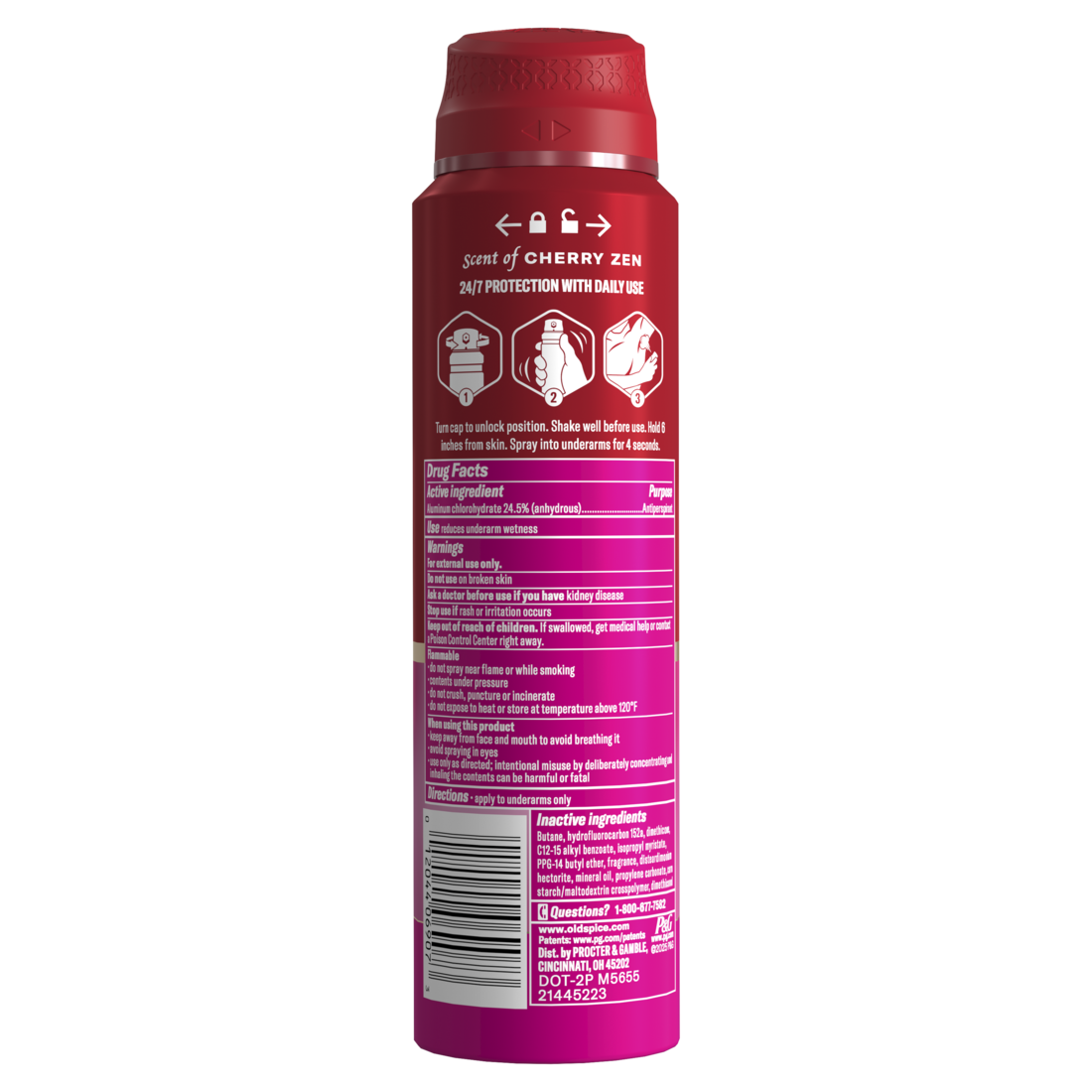 Old Spice Red Collection Antiperspirant Spray for Men Karma Scent 48-Hour Odor Protection Lightweight Formula All-Day Freshness - 4.3oz/12pk