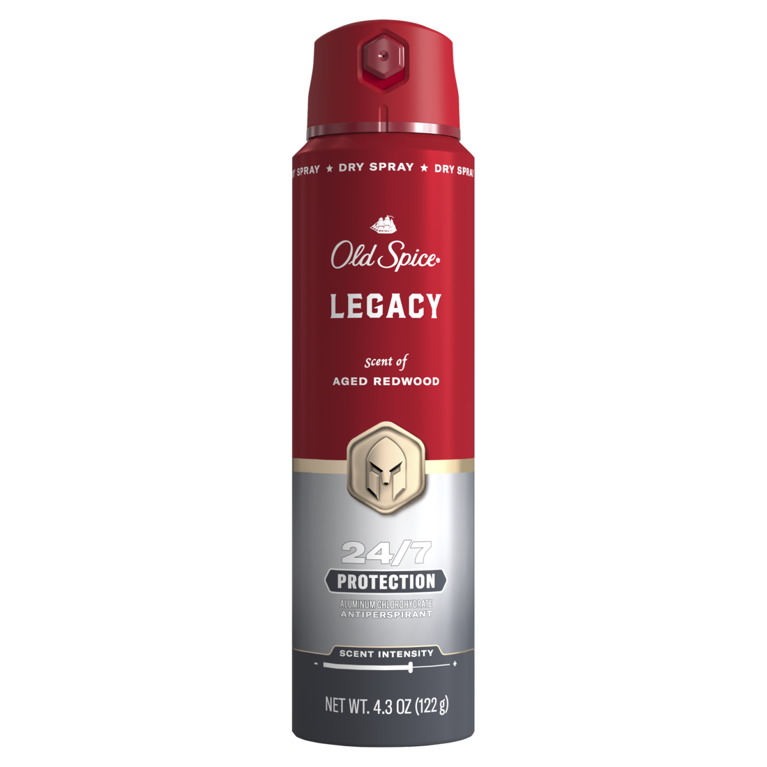 Old Spice Red Collection Antiperspirant Spray for Men Legacy Scent 48-Hour Odor Protection Lightweight Formula All-Day Freshness - 4.3oz/12pk