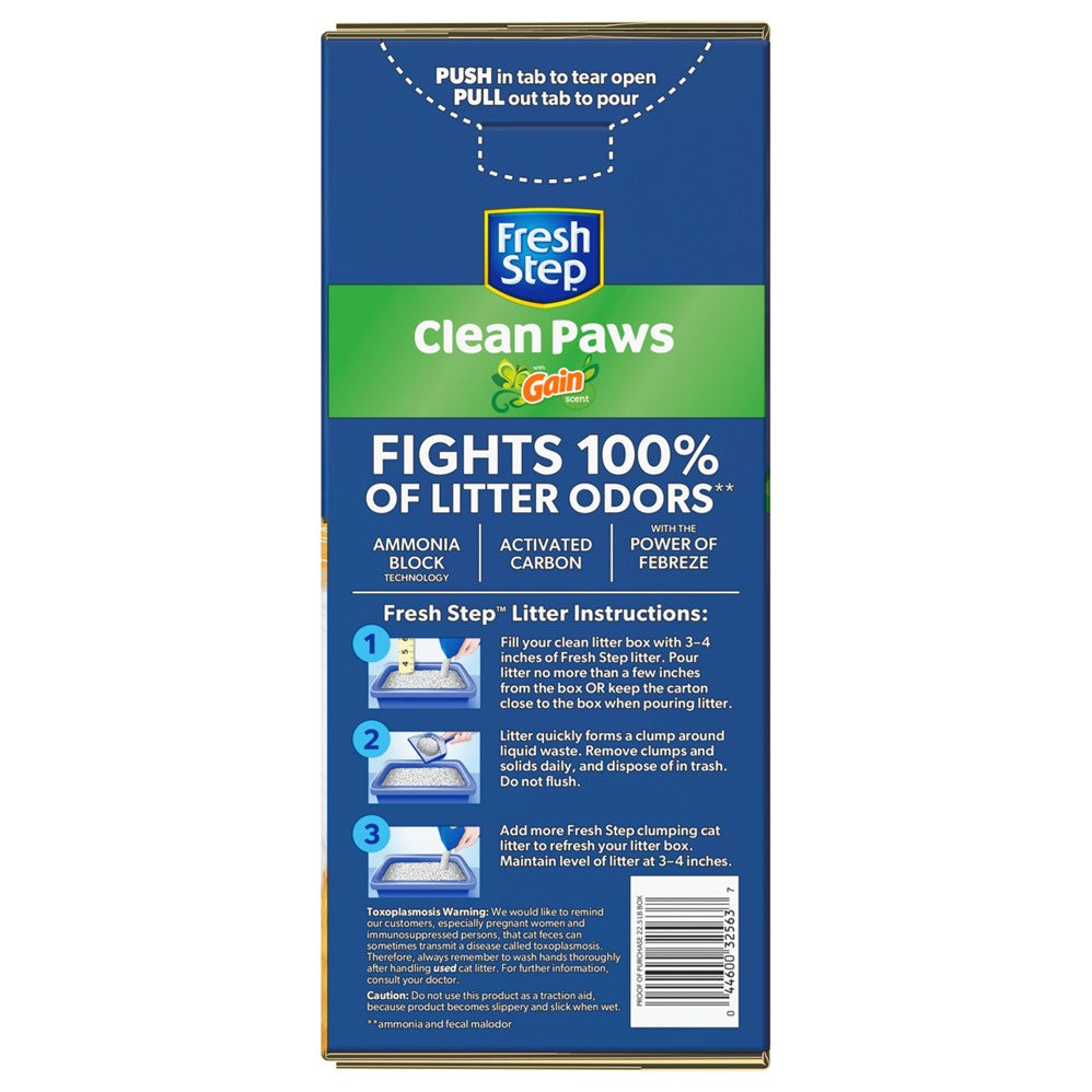 Fresh Step Clean Paws Gain Scented - 22.5lb/1pk