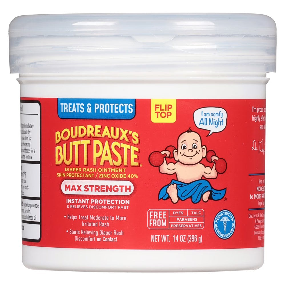 Boudreaux's Butt Paste Baby Diaper Rash Cream Maximum Strength - 14oz/3pk