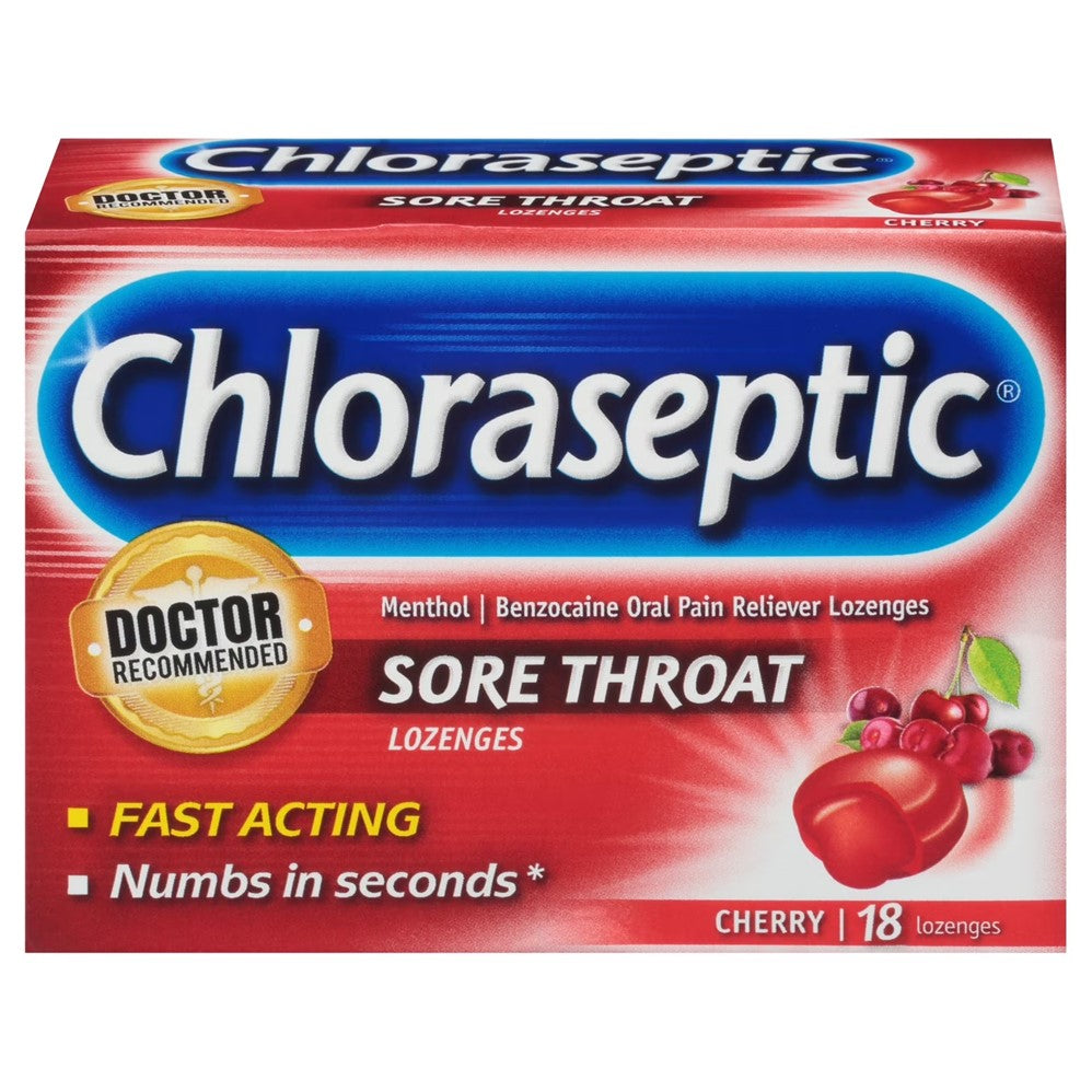 Chloraseptic Lozenges Regular Cherry - 18ct/36pk