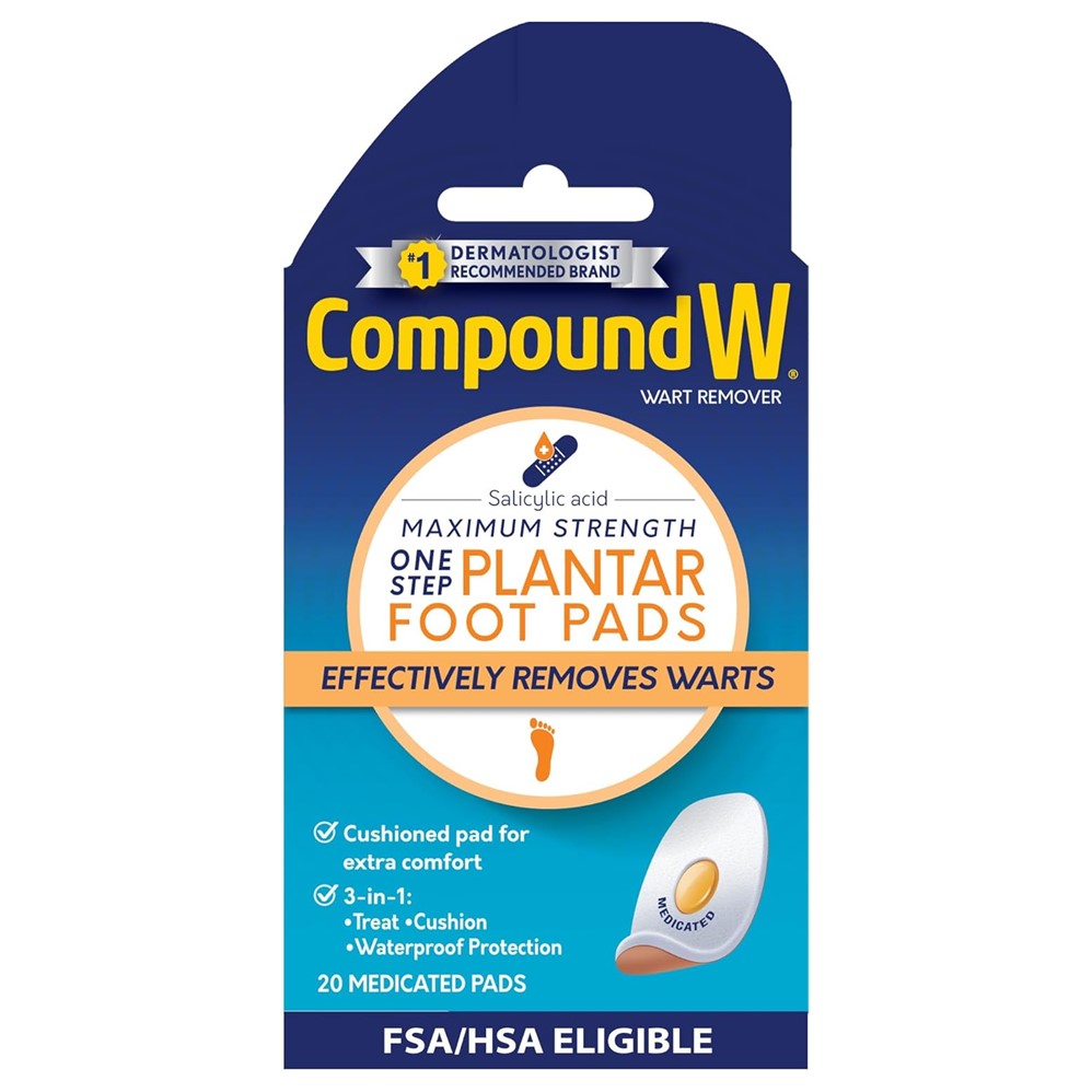 Compound W Maximum Strength One Step Plantar Foot Pads - 20ct/36pk