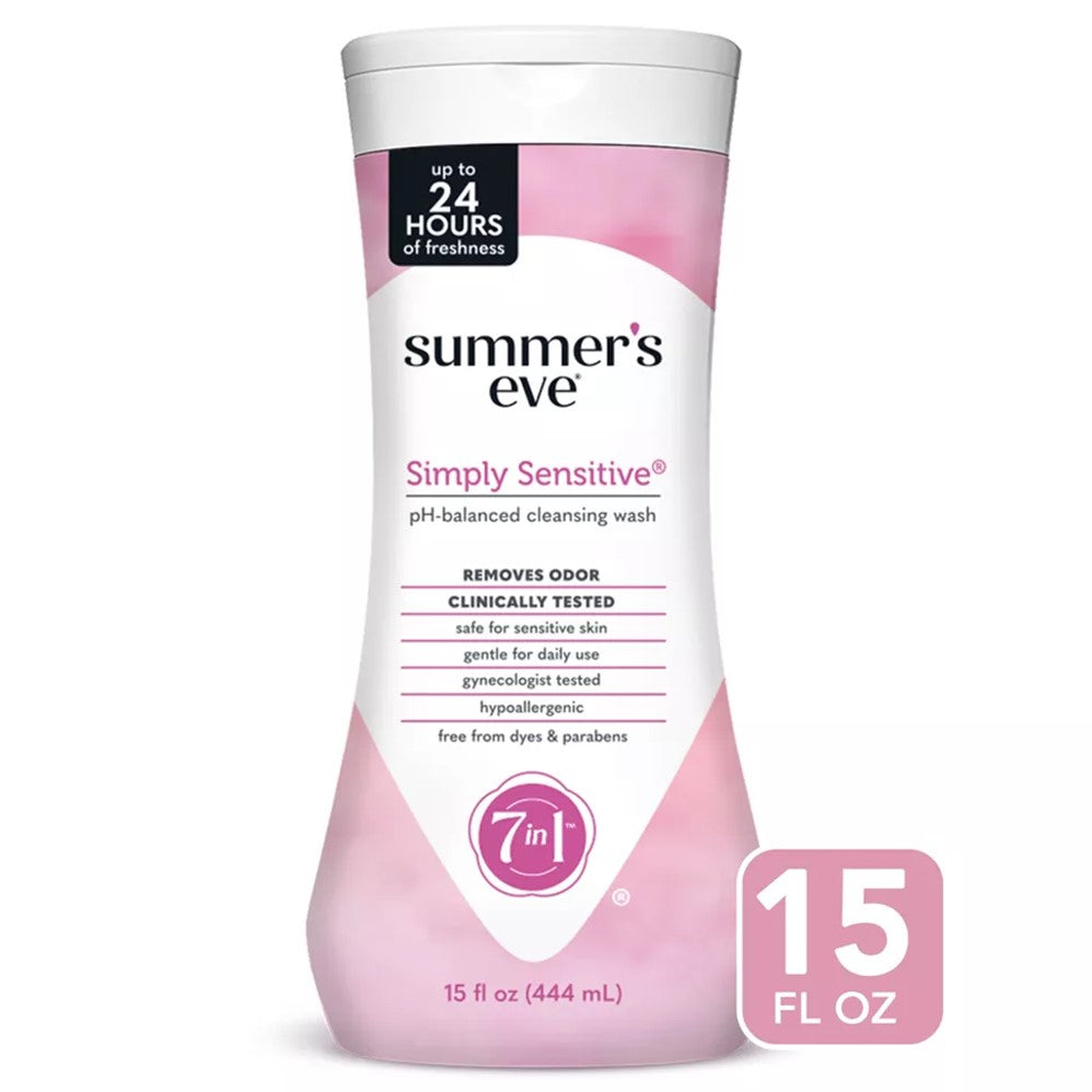Summer's Eve Simply Sensitive Feminine Cleansing Wash - 15oz/12pk