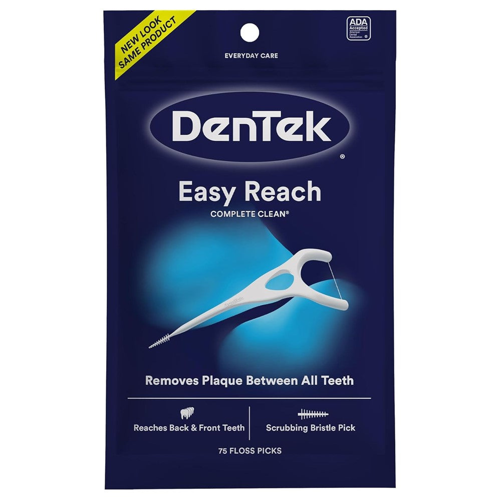 Dentek Easy Reach Complete Clean Floss Picks - 75ct/6pk