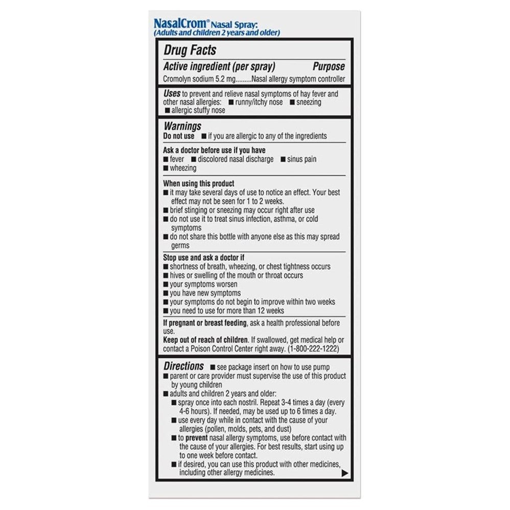 NasalCrom Nasal Spray Allergy Symptom Controller - 0.88oz/24pk