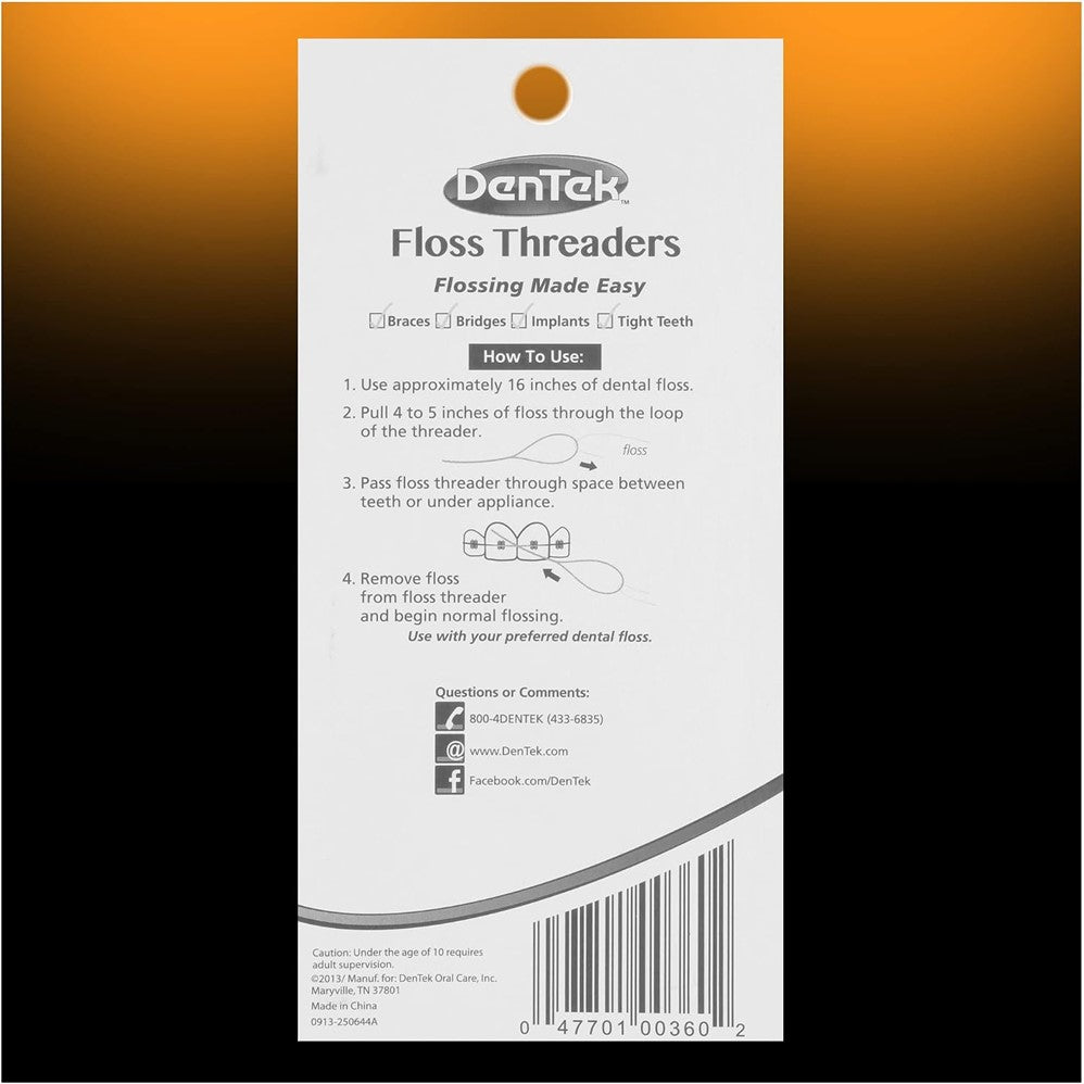 Dentek Floss Picks Interdental Cleaners Threader - 50ct/36pk