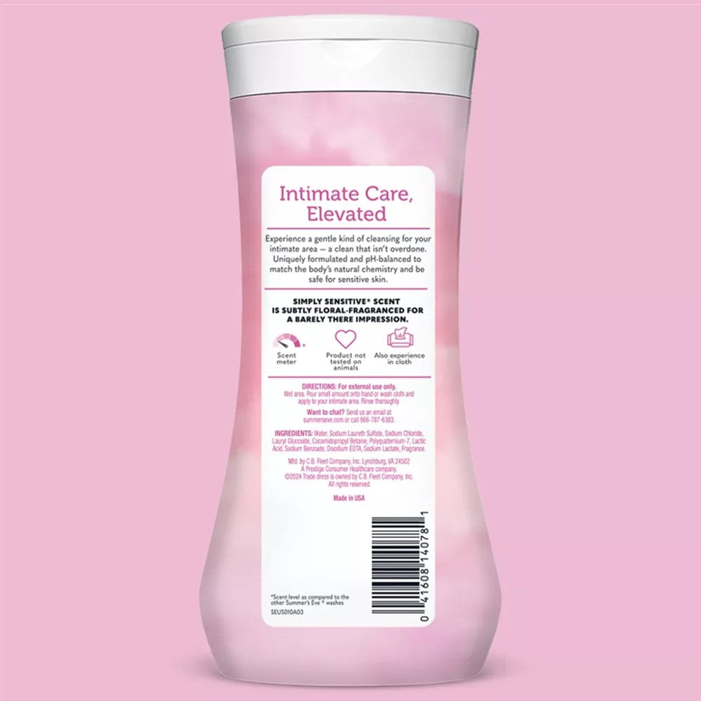 Summer's Eve Simply Sensitive Feminine Cleansing Wash - 15oz/12pk