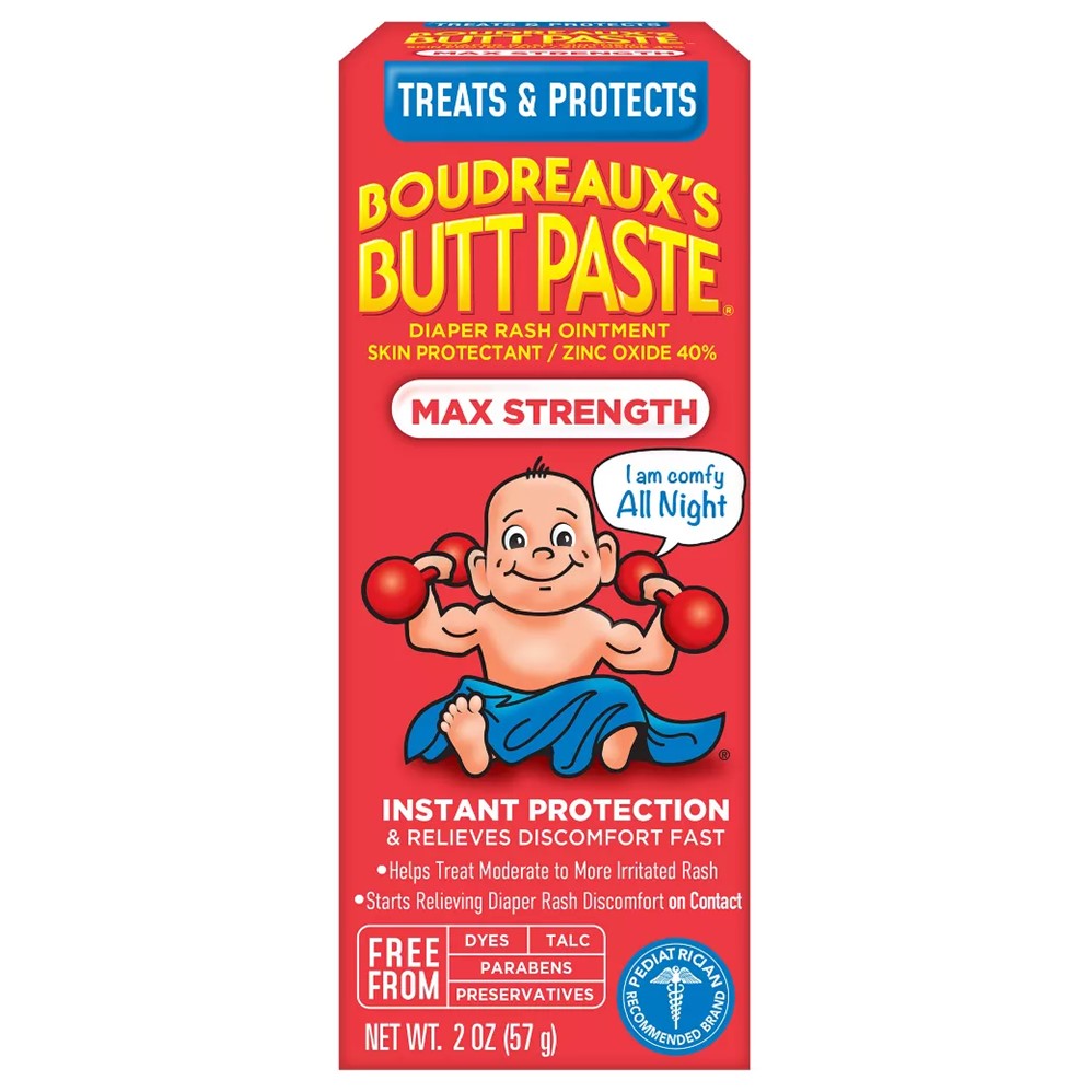 Boudreaux's Butt Paste Baby Diaper Rash Cream Maximum Strength - 2oz/3pk