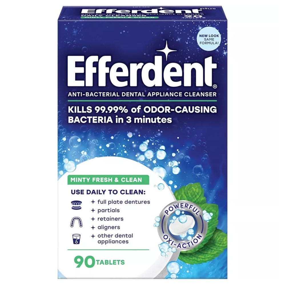 Efferdent Plus Tablets - 90ct/6pk