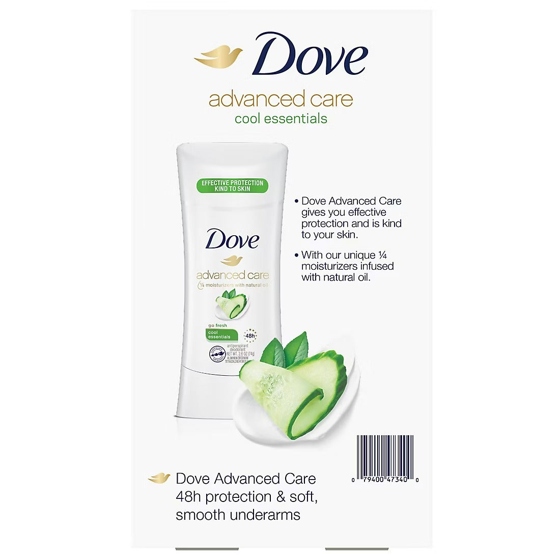 Dove Advanced Care Cool Essentials Deodorant - 2.6oz/4pk
