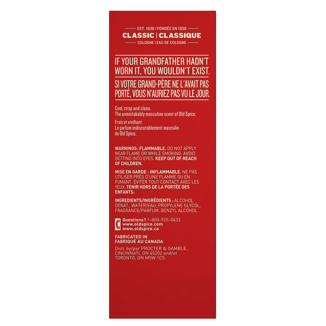 Old Spice Classic Scent Men's Cologne Spray - 6.37oz/12pk