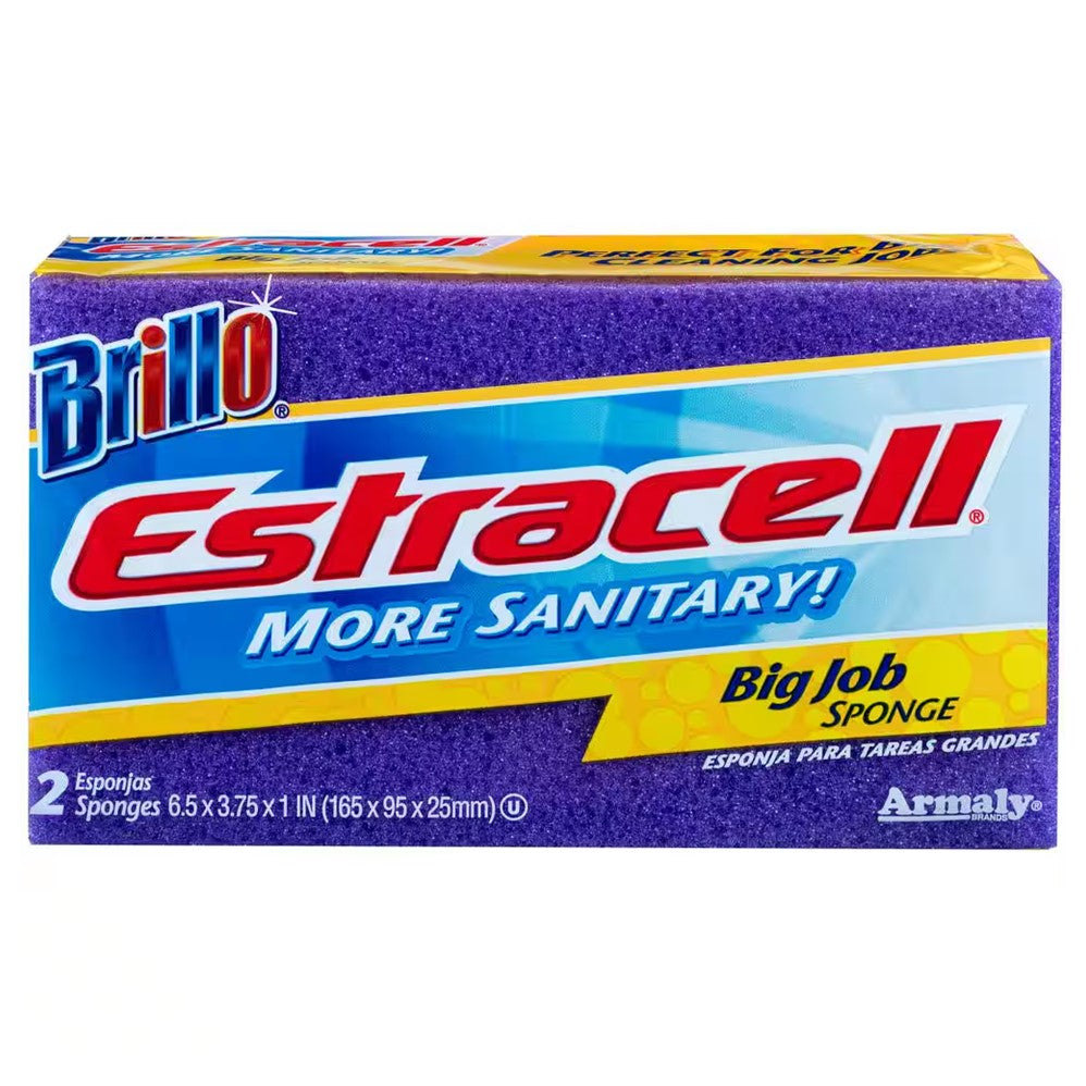 Brillo Estracell Big Job Sponge - 2ct/6pk