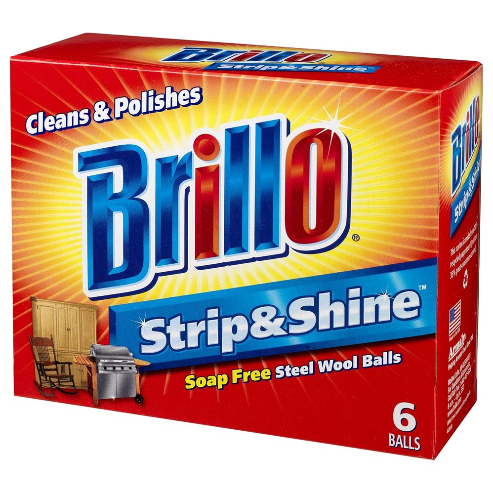 Brillo Strip & Shine Steel Wool Balls - 6ct/24pk