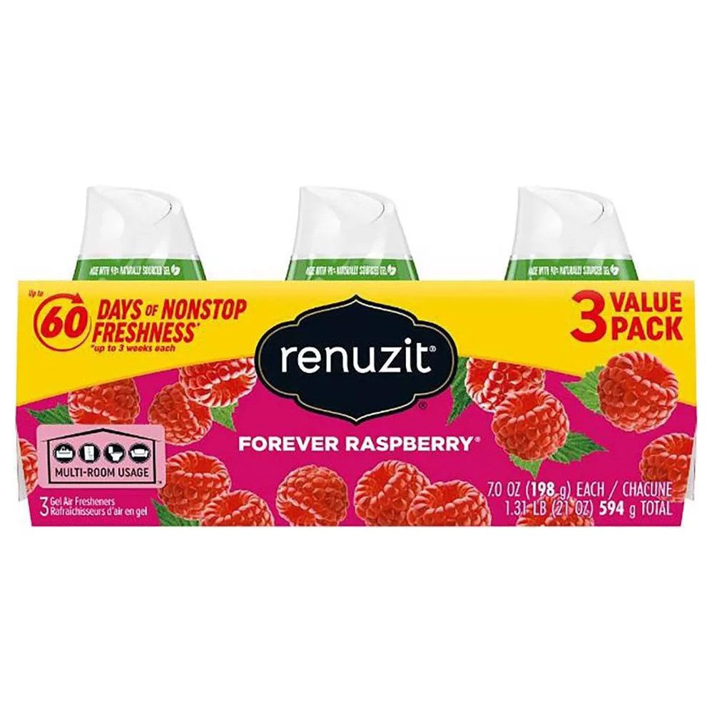 Renuzit Adjustable Air Freshener Forever Raspberry - (3x7.0)oz/4pk
