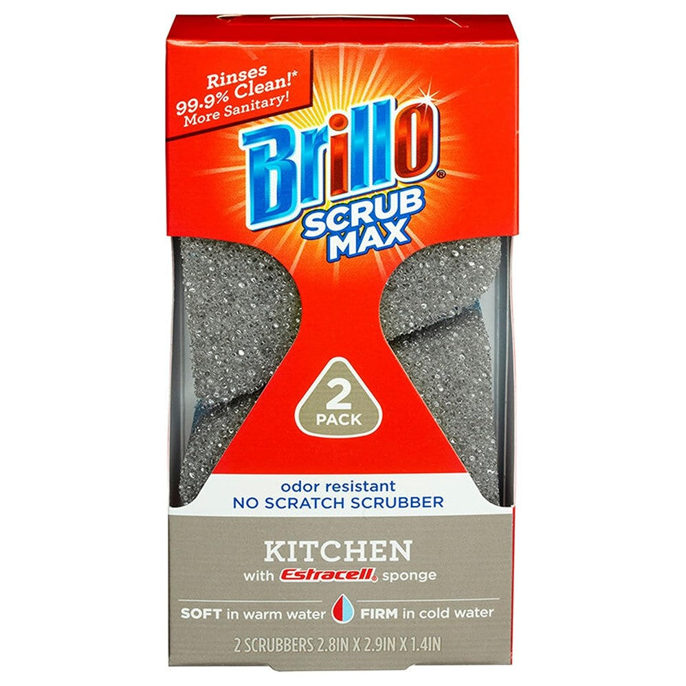 Brillo Scrub Max Kitchen Scrub Sponge - 2ct/6pk