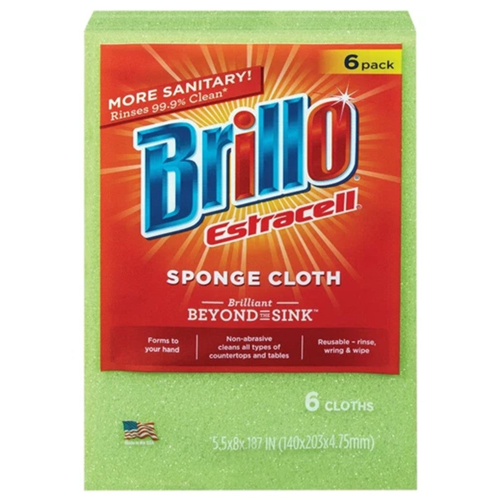 Brillo Estracell Sponge Cloth - 6ct/6pk