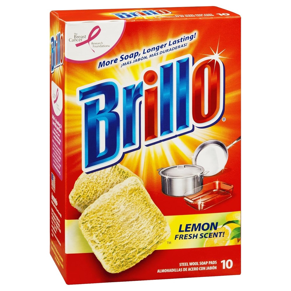 Brillo Steel Wool Soap Pads Lemon - 10ct/12pk