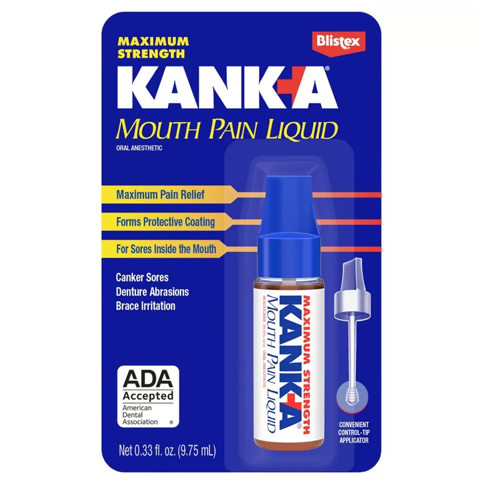 Kank-A Mouth Pain Liquid Professional Strength - 0.33oz/72pk