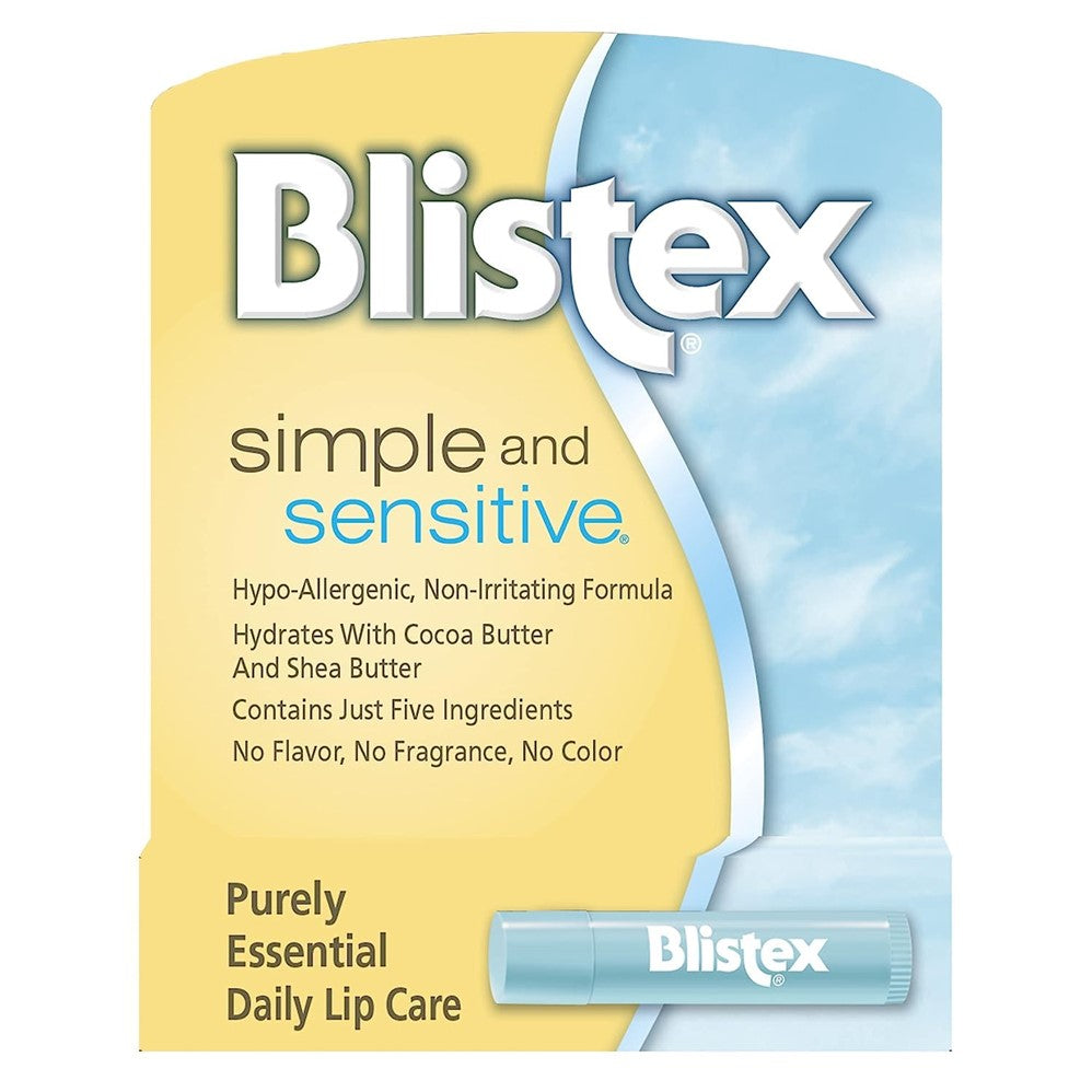 Blistex Simple & Sensitive Lip Moisturizer SPF15 - 0.15oz/12pk