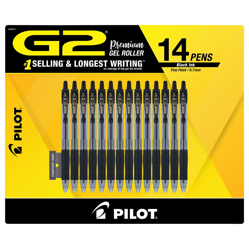 Pilot G2 Gel Pens Black - 14ct/1pk
