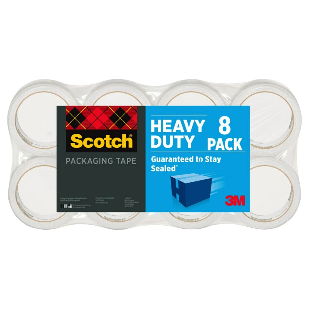 Scotch Heavy Duty Shipping Packaging Tape 1.89 x 1573.2in Clear - 8ct/1pk