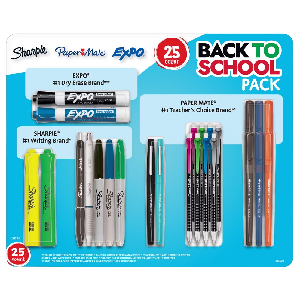 Paper Mate Back to School Supplies Variety Pack - 25ct/1pk