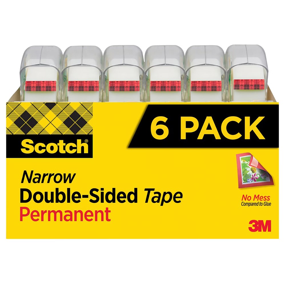 Scotch Double Sided Tape 0.5 x 500in - 6ct/1pk