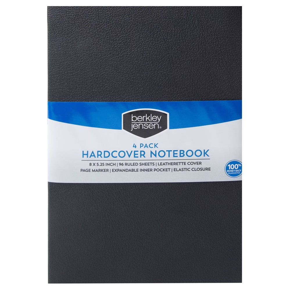 Berkley Jensen Hardcover Lined Journals - 4ct/1pk