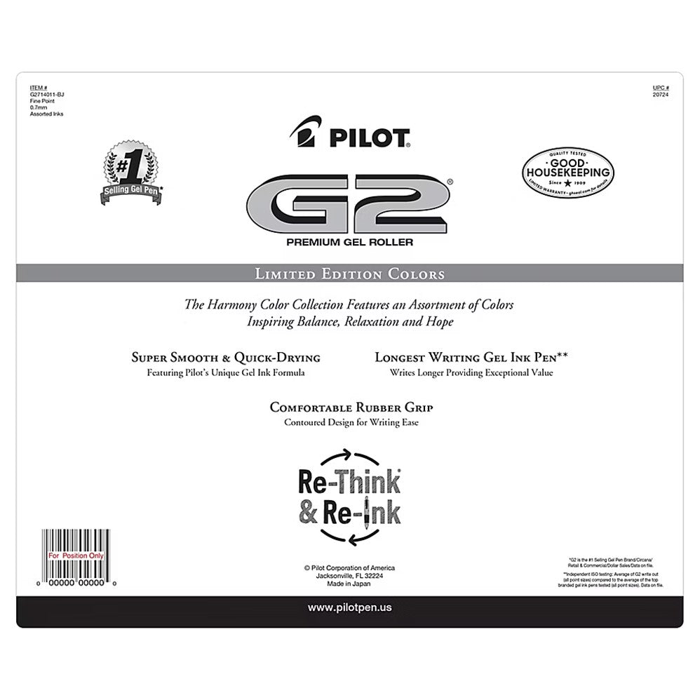 Pilot G2 Gel Pens Assorted Colors - 14ct/1pk