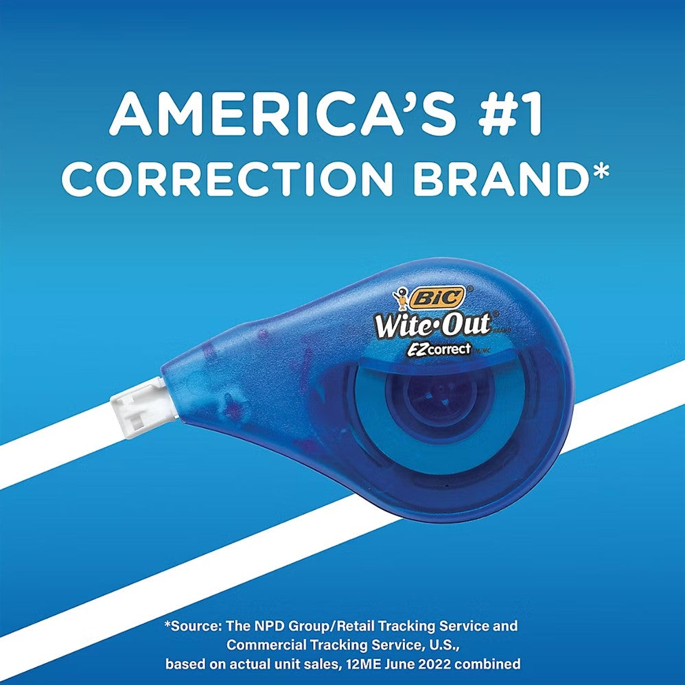 BIC Wite-Out EZ Correct Correction Tape with Mini Twist Grip Correction Tape - 6ct/1pk