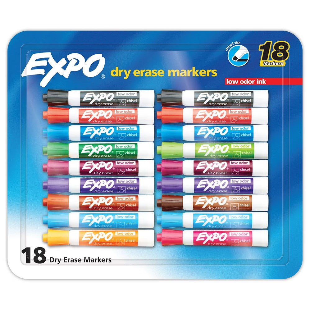 EXPO Dry Erase Markers Assorted Colors - 18ct/1pk