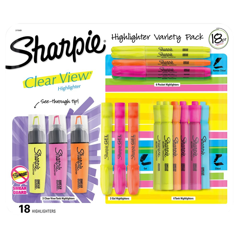 Sharpie Highlighter Variety Pack - 18ct/1pk