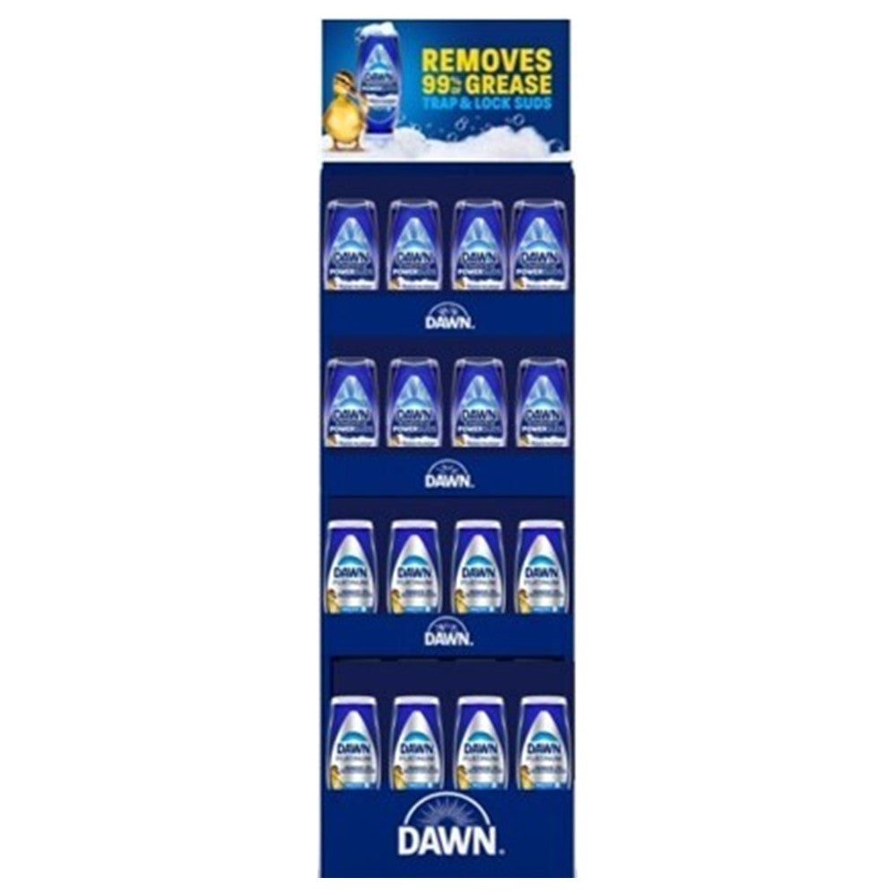 Dawn Dish Spray & PowerSuds Display (16x17.4oz PowerSuds Fresh; 16x24oz EZ-Squeeze Fresh Rain) - (17.4-24)oz/32pk