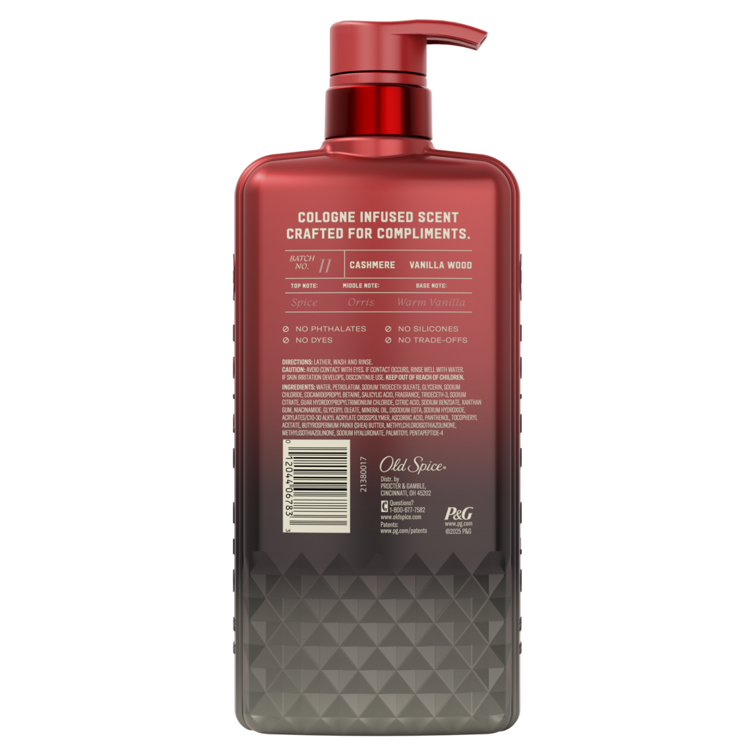 Old Spice Body Wash for Men The Spice Alchemist Collection Cologne Infused with Cashmere and Vanilla Wood Scent Crafted for Compliments - 20oz/4pk