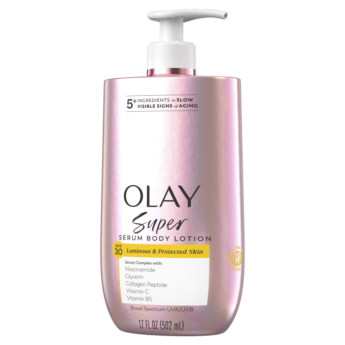 Olay Super Serum Body Lotion 5-in-1 Visible Skin Benefits with SPF 30 and Daily UV Protection - 17oz/6pk