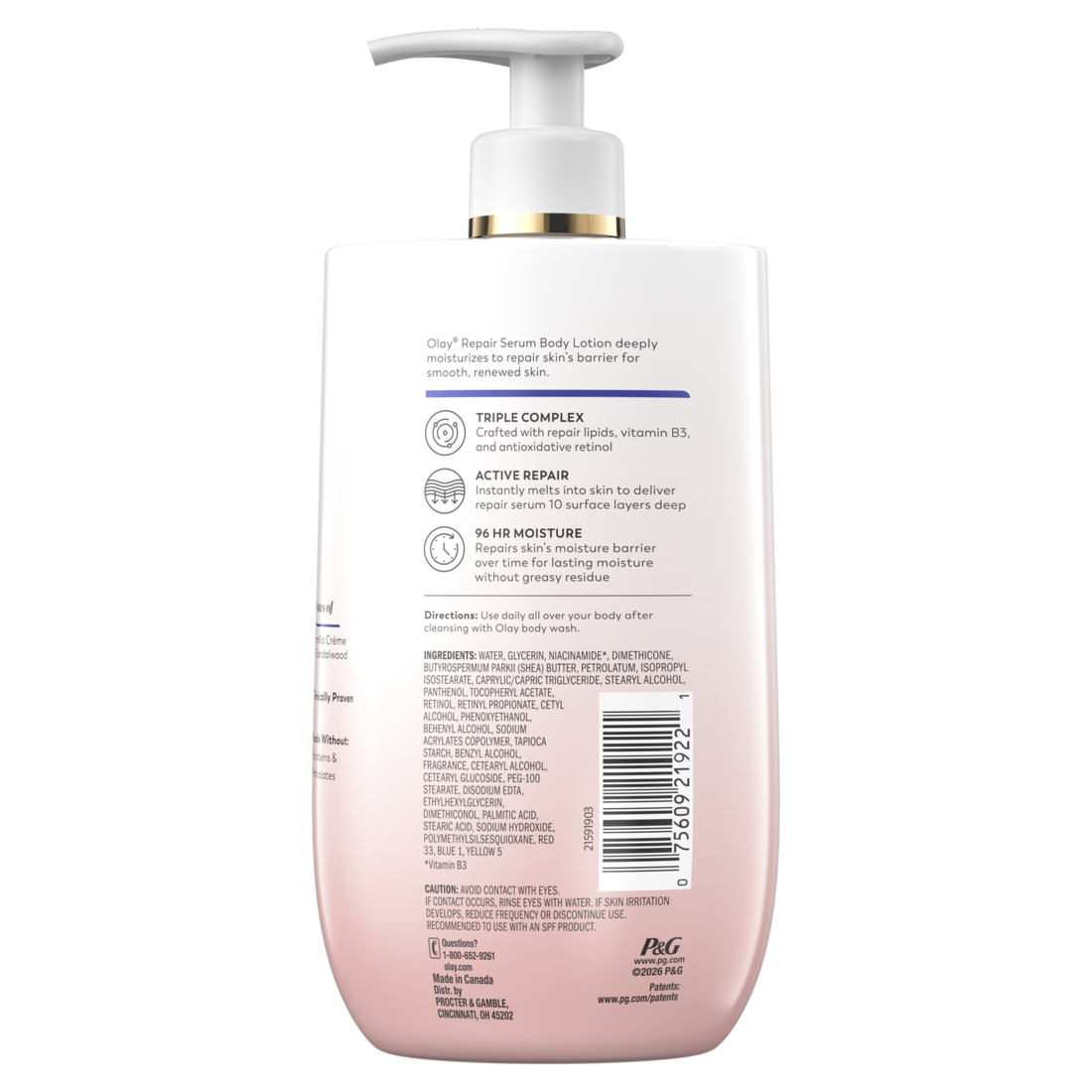 Olay Daily Renewing Body Lotion with Triple Complex 96 HR Moisture and Fast-Absorbing Repair Care - 17oz/6pk