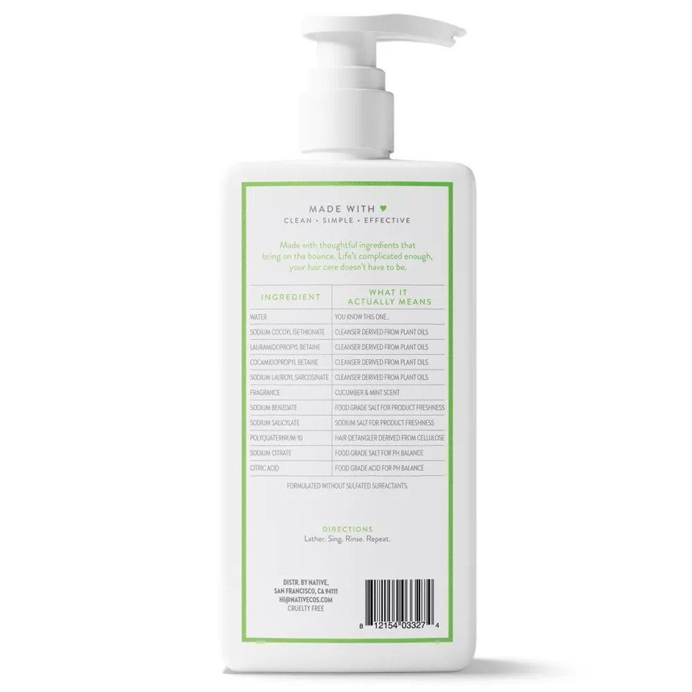 Native Cucumber & Mint Volumizing Shampoo - 16.5oz/6pk