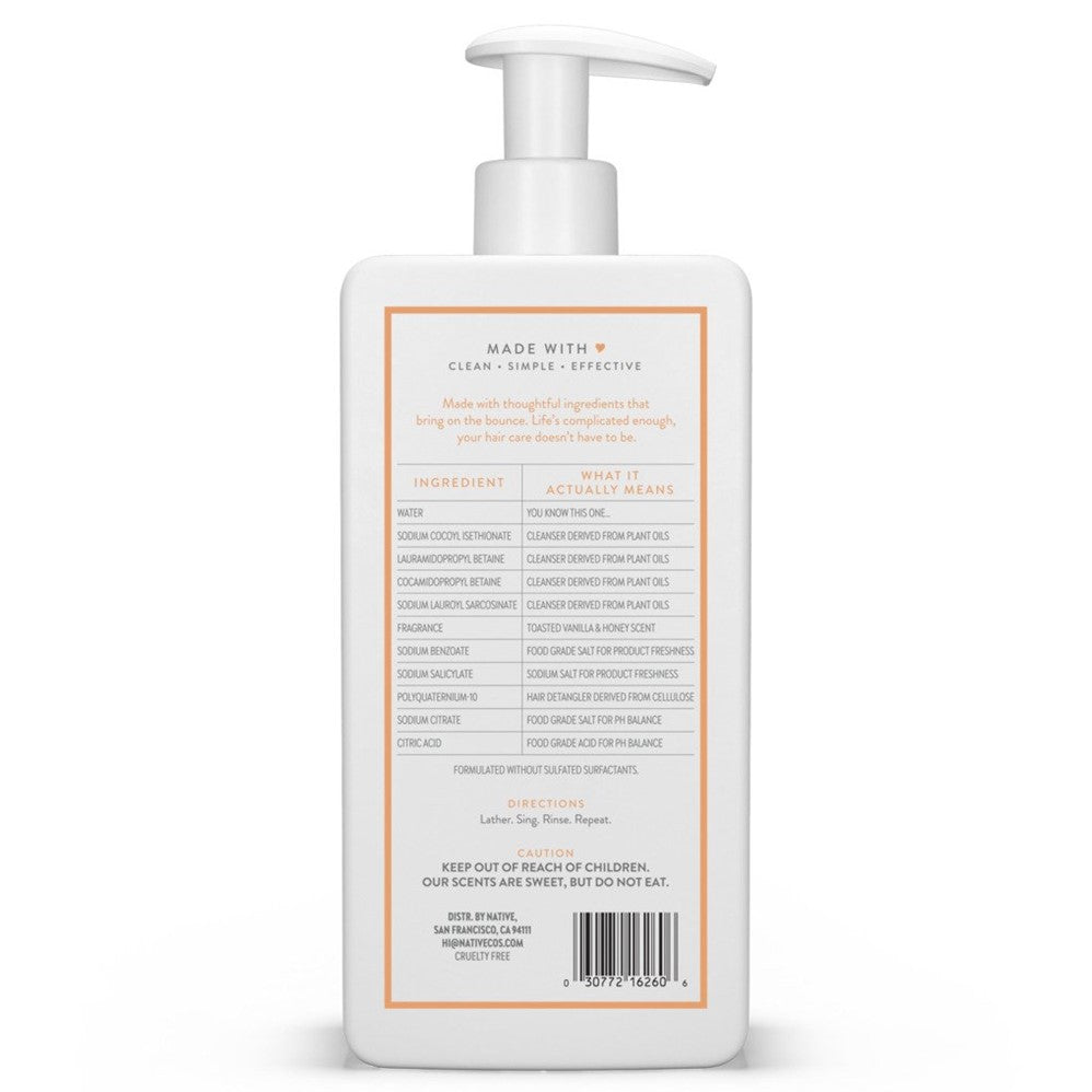 Native Toasted Vanilla & Honey Volumizing Shampoo - 16.5oz/6pk